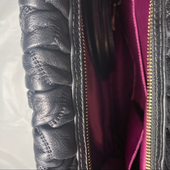 New Coach Madison Chevron Gathered Poof Satchel - Picture 6 of 10